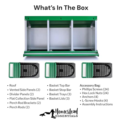 3 Compartment Reverse Chicken Nesting Boxes (Classic)