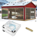 6.5 x 9.8 FT Thickened Chicken Coop Cover for Winter, Waterproof & Anti-Tear Chicken Coop Insulation with Rope, Chicken Run Sidewalls, Windproof Clear Chicken Coop Tarp for Chicken Run