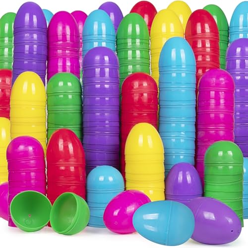Giraffe 150 Pack Fillable Easter Eggs Bulk – Multi Color Empty Plastic Eggs for Kids - Easter Basket Stuffers for Kids Egg Hunt Prizes Party Favors Classroom Prizes Treasure Box Toys