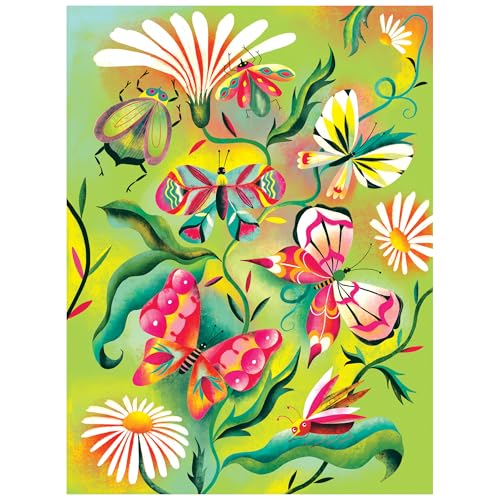 RoseArt - Birds, Butterflies & Blooms 500 Piece Double-Sided Jigsaw Puzzle – Matte & Glossy Sides– Nature Puzzle for Adults – 2-in-1 Puzzle with Poster