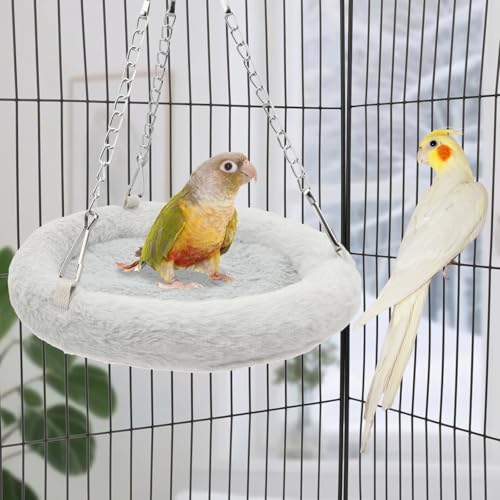 Wontee Bird Nest Bed Parrot Hanging Hammock Swing for Budgies Parakeets Lovebirds Caique Senegal Cockatiels Conures (M) - size: M