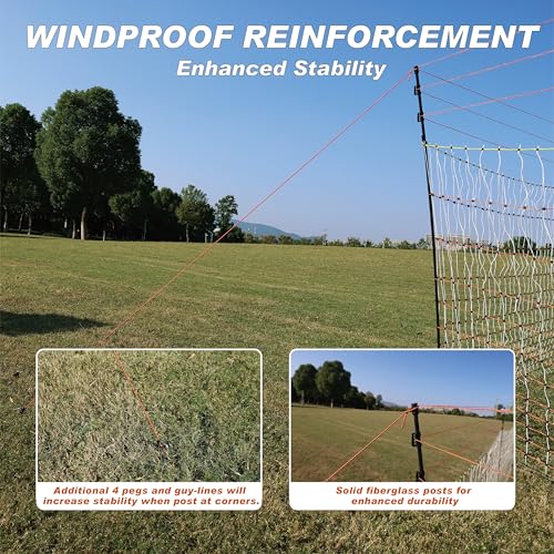 2 Rolls Poultry Electric Netting Fence - 47.3''H (can be Manually Raised to 59.1''H) x (98.5'L+65.6'L) for Flying Chicken, Sheep, Goats in Farms, Ranches and Gardens, PK2 - style: (47.3 to 59.1)" x (98.5'+65.6') - PK2