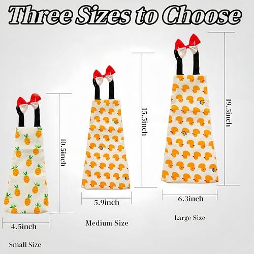 2 Pack Chicken Diapers for Hens, Roosters, Diapers for Ducks, Ducklings, Reusable Pet Diaper with Bow Ties Waterproof Poultry Nappies for Geese Pet Ducks,Pineapple&Yellow Duck,S - size: S