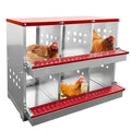 XINYI Chicken Nesting Boxes for Laying Eggs,Metal Coop for 6 Chickens,Roll Away Nesting Boxes,Easy Egg Collection,Brooder Box for Rabbit,Squirrel,Parakeet,Owl,Cockatiel,Robin - size: 23.6"L x 11.0"W x 24.8"H