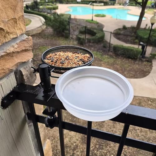 2pcs Metal Round Bird Feeders Tray, Wild Birds Seed Feeder Tray, Bird Mesh Tray Outdoor Accessory for Humming Feeder Station - color: Metal Tray*2