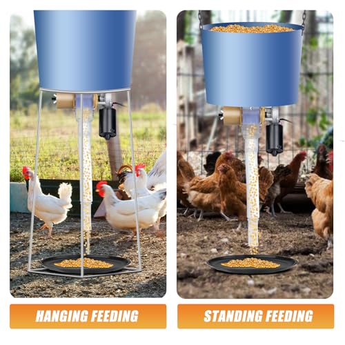 Timed Automatic Chicken Feeder 16 Groups of Timer & Quantitative | Chicken Feeder with Timer Poultry Feeders for Duck Bird, Adjustable Feed Port, Timed Design, Easy to Install,Widely Used