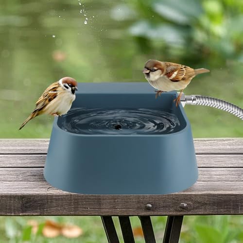 NAMSAN Outdoor Automatic Dog Water Dispenser, Large Water Bowl for All Kinds of Animals, Auto Refill Waterer for Pet Livestock, Water Trough Include 59" Anti-Bite Metal Water Pipe, Fit GHT Faucet