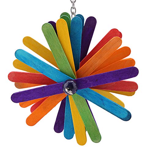Wooden Chew Grind Teeth Popsicle Sticks Toy for Birds Parakeet Cockatiel Conure Parrot Lovebird Pet Cage Supplies