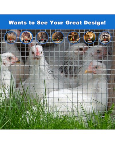 Hardware Cloth 1/2 in 72 x 50 ft 19 Gauge Welded Wire | welded mesh with uniform openings and strong welds for Chicken Coop, Garden Fence, Gopher Barrier and Animal Enclosure - size: Silver 1/2" 72" x 50' 19Ga