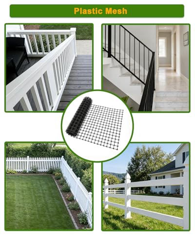 Chicken Wire Fencing - Plastic Chicken Wire Mesh Fence Netting for Garden | 16IN * 10FT Chicken Wire for Garden, Plastic Wire Mesh Roll For Chicken Coop, Garden Balcony, Pet, Plastic Netting for Garden - size: 16IN * 10FT