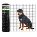 GILPWA Wire Fence, 36 in(H) X 50 ft(L) PVC Coated Welded Wire Fencing 2" X 2" 16GA Garden Border Vinyl Metal Chicken Wire Fencing Mesh Roll for Yard Vegetable Plant Protection Poultry Netting Black - size: 36in*50ft