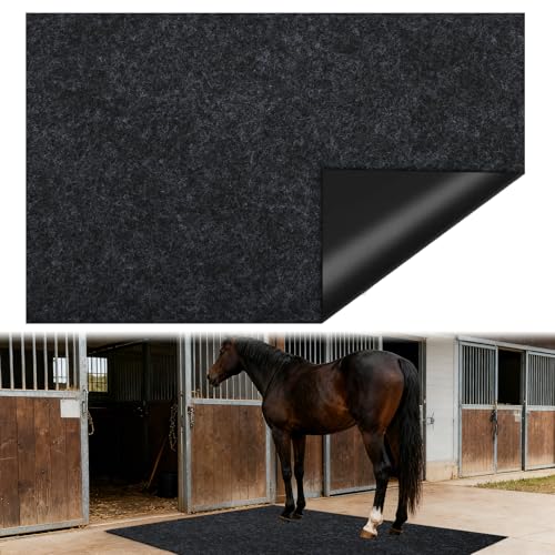 4x6 Ft Horse Stall Mat, Stable Mat for Horses Back Non-Slip Design Mat Backing Moisture Absorbent Easy to Clean for Horses Livestock Stables Barns Kennels Garages