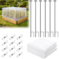 Metal Garden Netting Covers Kit, 6 Pack 2.6FT Poles, 10FTX13FT Mesh | Raised Beds, Garden Poles Support Stakes, 12 Clips, Insect Pest Barrier, Vegetables, Fruits, Flowers, Garden Protection - size: 2.6FT