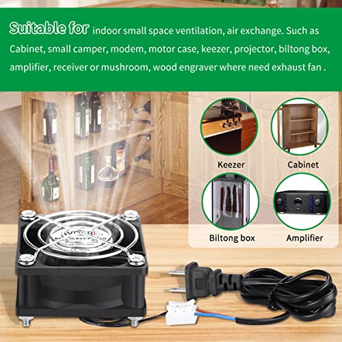 EC 60mm x 25mm Mini Muffin Fan Axial AC 110v 120v 220v 240v Dual Ball for DIY Small Electronic Equipment Cooling Doorways Ventilation Exhaust Projects - style: 60mm x 25mm