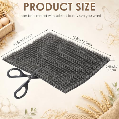 16 Pcs Washable Chicken Nesting Pads Bulk 11.8''x13.8'' Reusable Chicken Laying Pads for Coop Bedding Ultra Soft Artificial Nesting Box Pad for Pets, Garden Outdoor(Grey) - color: Gray
