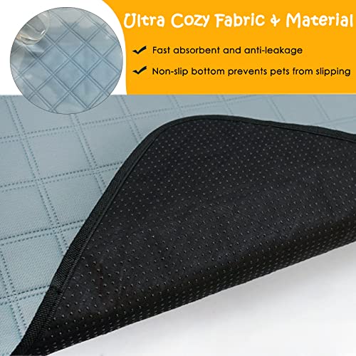 2 Pack Guinea Pig Cage Liners Washable Guinea Pig Bedding Waterproof | Super Absorbent | Non Slip | Reusable Guinea Pig Pee Pads for Small Animals Rabbit Hamster Rat - for Midwest 48" x 24" - color: Light Grey, size: 48" x 24" (2 Pack)