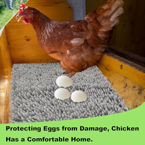 8 pcs Soft Chicken Nesting Pads for Laying Eggs Chenille Velvet Nesting Pads for Chicken Coop Warm Nesting Box Pads 12 x 20 inches