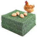 8 Pcs Chicken Nesting Pads, Washable Nesting Box Liners for Chicken Coop, Reusable Plastic Nest Box Pads with 4 Pcs Fake Wooden Eggs, Chicken Laying Mats, 12×12×0.8 inch - color: Green x 8