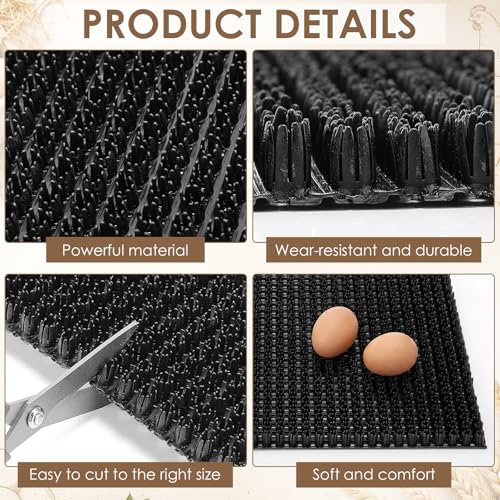 16 Pcs Washable Chicken Nesting Pads Bulk 11.8''x13.8'' Reusable Chicken Laying Pads for Coop Bedding Ultra Soft Artificial Nesting Box Pad for Pets, Garden Outdoor(Black) - color: Black