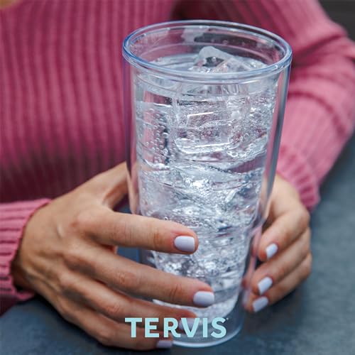 Tervis Watercolor Songbirds Made in USA Double Walled Insulated Tumbler Cup Keeps Drinks Cold & Hot, 24oz, Clear | Made in USA, Double-wall Insulated, Shatterproof, BPA-Free, Dishwasher Safe, Fits Most Cupholders, Gifts under $25 - style: 24oz