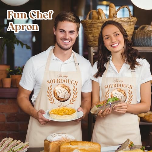 In My Sourdough Era Apron for Women with Deep Pockets - Funny Bakers Apron, Unique Sourdough Gifts for Women & Bread Bakers, Adjustable Kitchen Apron for Mom, Mother’s Day Baking Gift - B03 - color: In My Sourdough Era 1