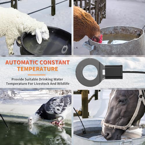 250W Utility De-Icer Submergible Cast Aluminum Chicken Water Heater for Livestock Tank Heater Bird Bath Heater in Winter - size: 250W