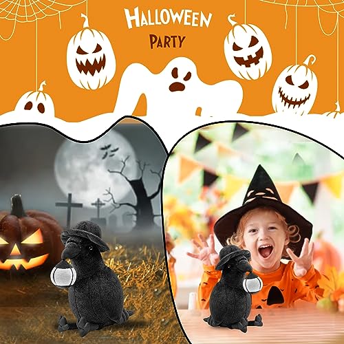 Crow Plush Toy - Luminous Crow Stuffed Animals 10in, Cute Crow Bird Raven Animal Dolls, Gift Toys for Kids Birthday Gifts Glow in The Dark - style: Luminous Crow