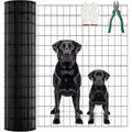 (36 in x 33 ft) Garden PVC Welded Wire Fence, Mesh Size 2 in x 3 in, 16-Gauge Welded Wire Fence, Poultry Protection Animal Fence, Includes Gloves and Pliers - size: 36 inch x 33 ft