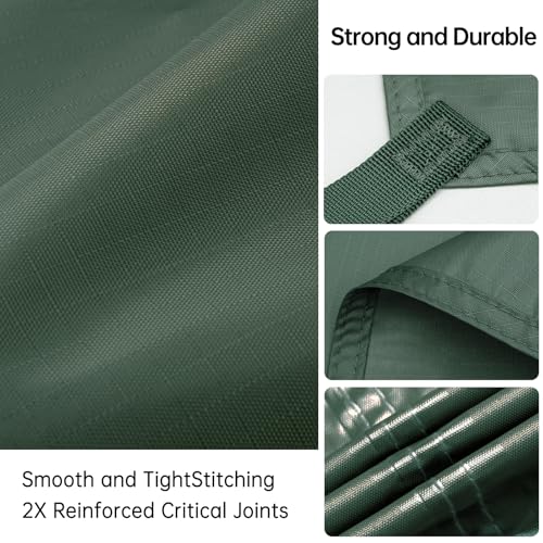 FREE SOLDIER Waterproof Camping Tarp Shelter Awning | Lightweight, Compact, Quick Setup, Waterproof Sun Shelter Campingtarp,For Backpacking, Beach, Travel and Outdoor Activities - color: Lake Green 10×10.5ft