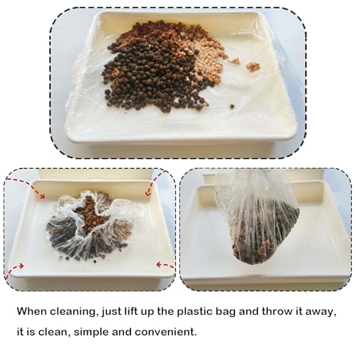 Disposable Small Animal Cage Liners, Rabbit Litter Box Lines Pet Tray Liner Bags Guinea Pig Cage Toilet Plastic Film for Bird Hamster Chinchilla Hedgehog (50 PCS, 30'')