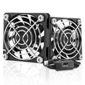 60mm USB Cooling Fan 2PCS, 5V Brushless DC Fans with Variable Speed | Small Exhaust Fan for Computer Raspberry Pi Router Terrarium Helmet, 6010 Mini PC Fan for Electronics Cabinet - style: 60mm x2