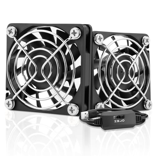 60mm USB Cooling Fan 2PCS, 5V Brushless DC Fans with Variable Speed | Small Exhaust Fan for Computer Raspberry Pi Router Terrarium Helmet, 6010 Mini PC Fan for Electronics Cabinet - style: 60mm x2