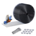 Solar Panel Bird Guard with 60 PCS Clips, 6in x 100ft Solar Systems Mesh | PVC Coated Pigeon Netting, Critter Guard for Squirrel Rodent Protection Rooftop Roof Protection Bird Netting