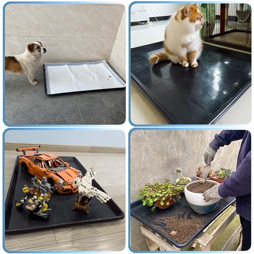 Dog Crate Tray Replacement, 35-Inch Reinforced Chew-Resistant Pan | Fits 36-Inch Crates, Leak-Proof Raised Edges, Multi-Pet & Litter Box Use, Easy Wipe Clean, Potty Training Ready - size: 35.0"L x 22.0"W x 1.0"H
