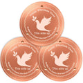 Yeomi 3-Pack Bird Bath Copper Disk, 99.99% Pure Copper 4 Inch 0.6mm Thick Water Purification Plate with Triple-Point Support, Chemical-Free Natural Cleaner Copper Bird Bath for Outside, All-Season Use - color: 3pack