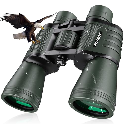 20x50 High Powered Binoculars for Adults, Waterproof Binoculars with Low Light Vision for Bird Watching Hunting Camping Travel Cruise Hiking Sports Stargazing, Gifts for Men Dad - color: Green