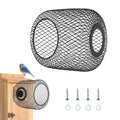 Bluebird House Protector Guards, Black Iron Mesh Protector | Bird House Entrance Hole Protector to Keep Predators Out, Lantern Shaped Smooth Edges