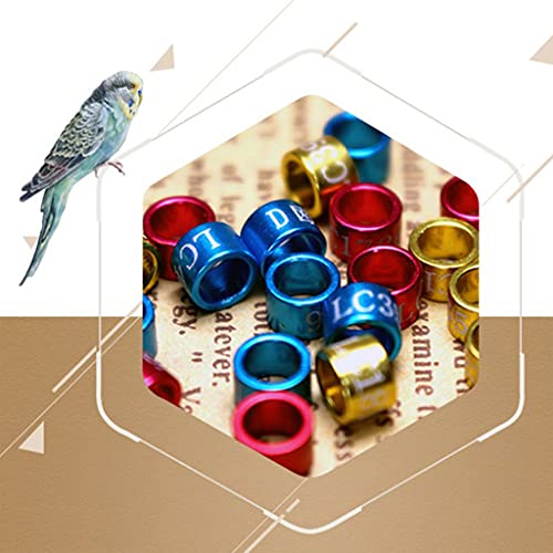 50-Piece Chicken Leg Rings Mix Color Leg Bands Alloy Clip-on Rings for Ducks Gamefowl Small Poultry 3mm/5mm/8mm Bird Leg Rings Leg Bands Metal for Parakeets