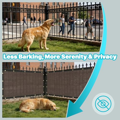 Amgo 90% UV Block Sun Shade Cloth for Dog Kennel Cover, 2' x 2' Brown Pet Playpen Sunshade with Grommets, Durable Mesh Tarp for Crate, Patio, Stable,Chicken Coop & Outdoor Privacy Screen. - color: Brown, size: 2' x 2' Custom Size