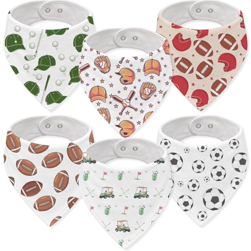 Baby Organic Cotton Teething Cloth Newborn Baby Burp Cloth Bandana Drool Cloth for Drooling Cotton Baby Gifts - color: Sports