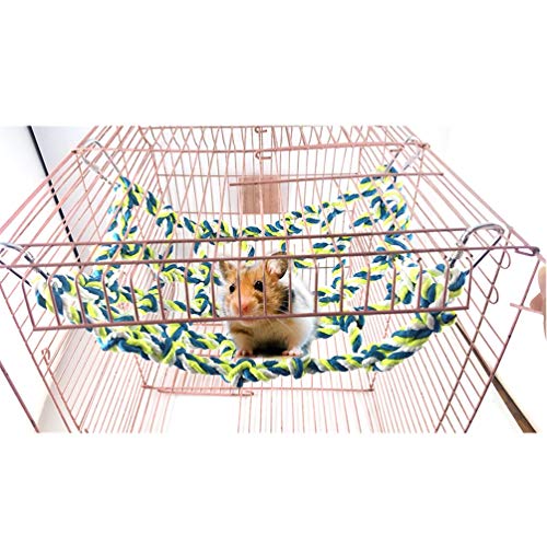 Litewoo Bird Rope Climbing Net Swing Grid Hammock for Parrot Rat Cage, S | Nylon chew-safe material, 7.87x11.02in, sturdy, for parrots/hamsters/chinchillas/ferrets, promotes climbing & nail trimming - color: S: 7.87 x 11.02inch/ 20 x 28cm