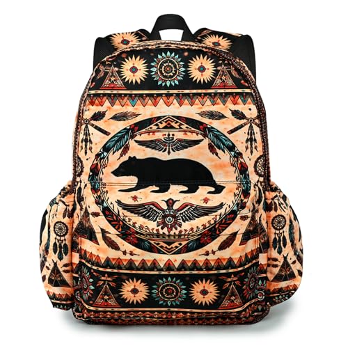Western Kids Backpack School Backpack Teens Bookbag for Girls Boys Hiking Camping Travel Sports - color: Western