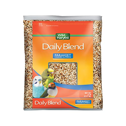 Wild Harvest Daily Blend Nutrition Diet Parakeet, Canary And Finch, Bird Food, 5 Pounds - size: 5 Pound (Pack of 1)