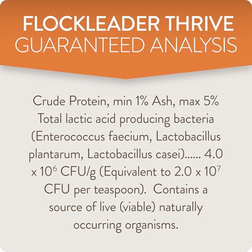 Thrive, Daily Probiotic & Prebiotic Water Supplement for Chickens 8+ Weeks Old, 8 oz (Pack of 2) - color: FlockLeader Thrive, size: 8 Ounce (Pack of 2)