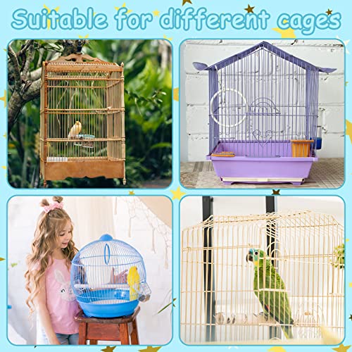 Shappy Large Bird Cage Cover, Bird Cage Seed Catcher, Adjustable Star Pattern Nylon Mesh Net for Parrot Parakeet Macaw Pet Supplies(Blue) - color: Blue