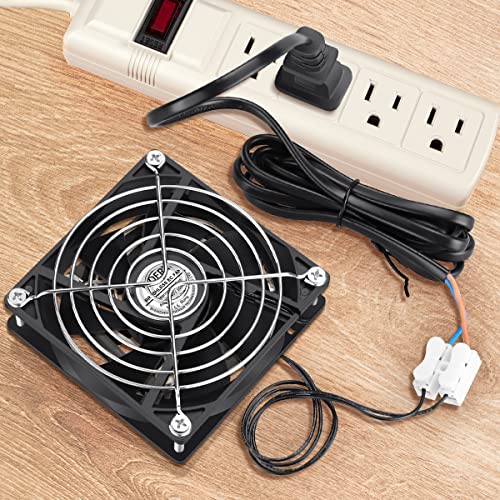 92mm Axial Fan, 110V-240V EC Cooling Fan for Cabinet | Dual Ball Bearing,ideal Ventilation Fan for Computer Case, DVR, AV receiver, PlayStation & Xbox Heat Dissipation - style: 92mm x 25mm