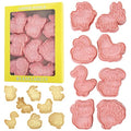 Barnyard Animal Cookie Cutters 8Pcs Rabbit Dog Cat Biscuit Molds for Baking | 3D Embossing Turkey Duck Cute Cookie Stamps for Farm Animal Themed Party Homemade Snack Making - color: Farm B