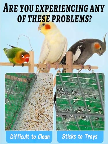 Disposable Bird Cage Liners Clear Plastic Parakeet Cage Liner Bag - 50 Pcs Parrot Cage Tray Liners Universal Film Bird Cage Accessories for Finches Canaries Cockatiels Birdcage - size: 50PCS