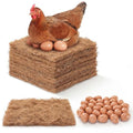 VioraWhite 10 Pack Chicken Nesting Pads 13x13'' Laying Hen Nesting Box Liners with 30 Pcs Wooden Fake Eggs Help Laying Hen for Chicken Coop Bedding Poultry Habitat Supplies