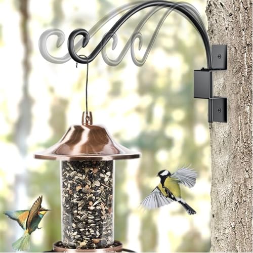 12inch 2 Pack-Swivel Plant Hangers Outdoor Heavy Duty Plant Hanger Bracket, Outside Plant Hook for Hanging Flower Baskets Bird Feeder Lanterns Wind Chimes - size: 12inch